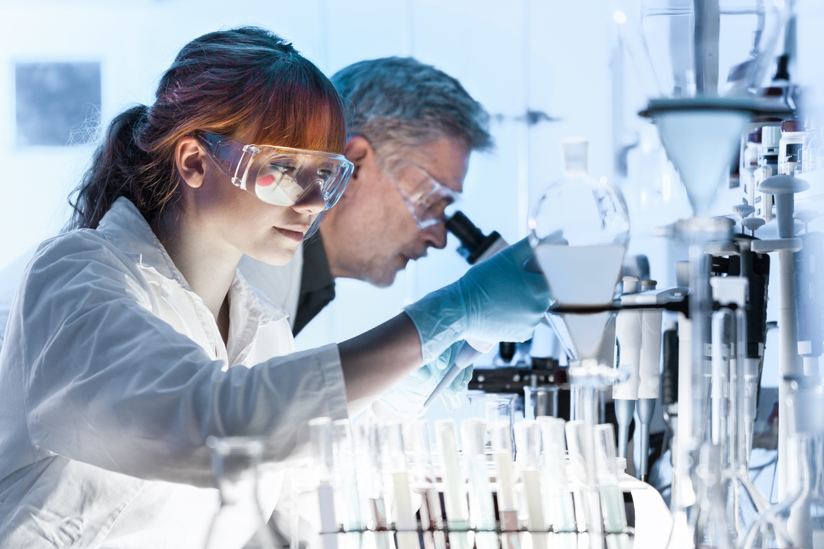 Health Care Researchers Working in Scientific Laboratory.